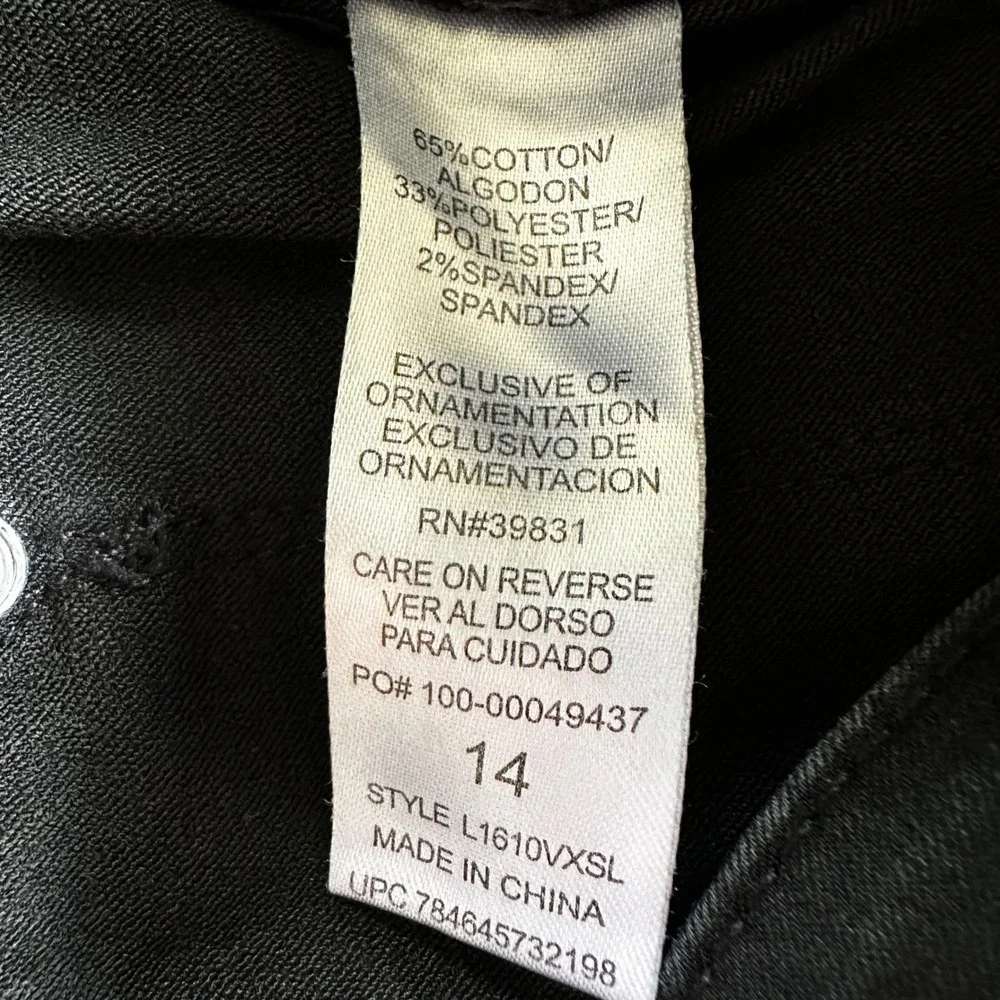 Wit & Wisdom Black Skinny Jeans High Rise Denim Stretch Casual Preppy Size 14 - Picture 7 of 8